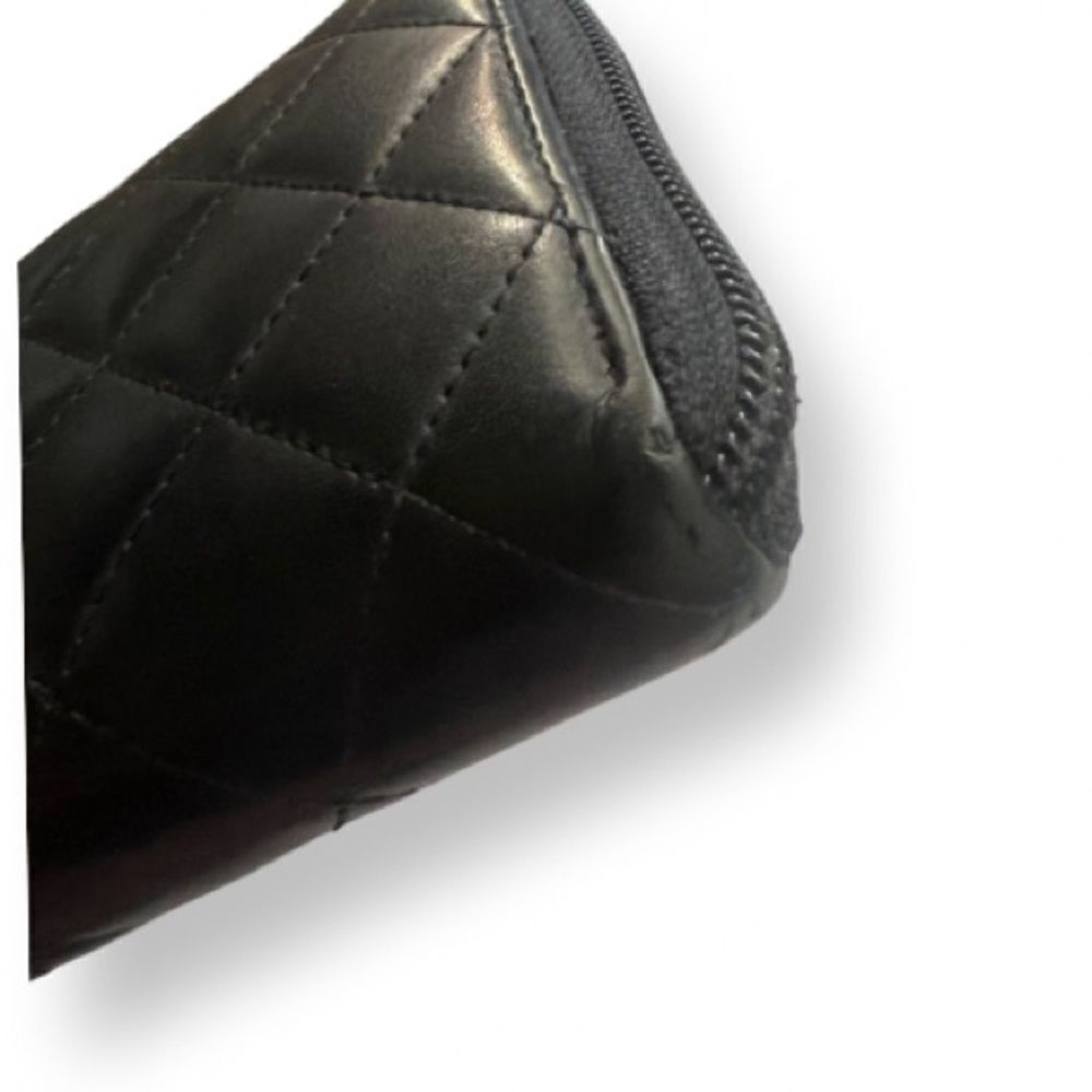 Chanel Black Calfskin Quilted Cambon Ligne Long Zip Around Wallet - Picture 10 of 16